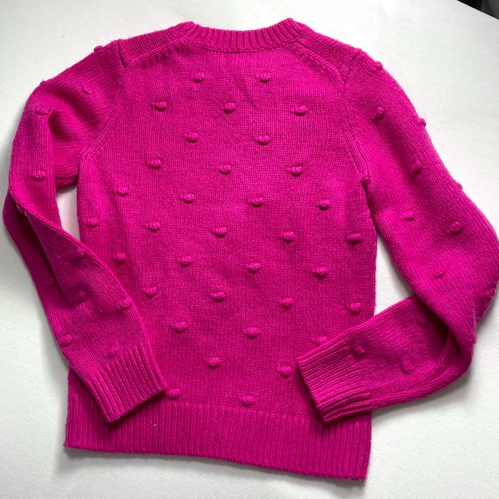 Lucky Brand Bobble Stitch Crewneck Cotton Blend Knit Sweater - Picture 3 of 11